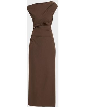 SIR. Sol Off-Shoulder Gown - Brown