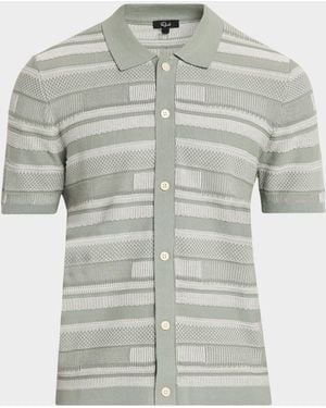 Rails Apos;S Henri Cotton Patchwork Short-Sleeve Shirt - Gray