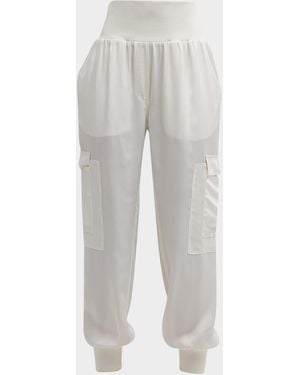 Cinq À Sept Tous Les Jours Giles Satin Jogger Pants - Gray