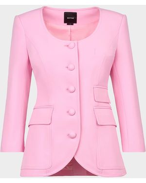 Smythe Single-Breasted Portrait Neck Blazer - Pink