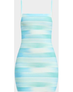 Hervé Léger The Charlie Mini Dress - Blue