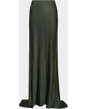 Twp My Endless Love Satin Maxi Skirt - Green