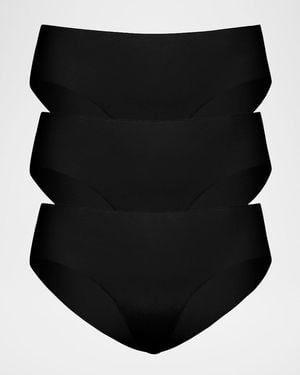 Commando 3-Pack Breathable Cotton Bikini Briefs - Black