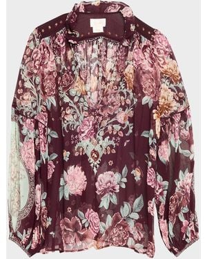 CAMILLA If These Tiles Could Talk Frill Collared Blouse