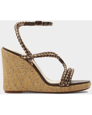 Alexandre Birman 100Mm Elba Wedge Sandals - Metallic