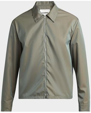 Jil Sander Apos;S Boxy-Fit Glaze Effect Shirt Jacket - Green