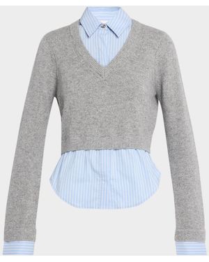 Cinq À Sept Renna Layered Sweater - Blue