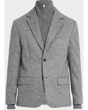 Jonathan Simkhai Apos;S Tristen Single-Breasted Wool Blazer - Gray