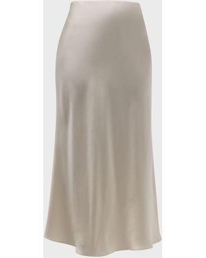 SABLYN Silk Midi Skirt - Natural