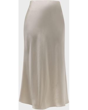 SABLYN Silk Midi Skirt - Natural