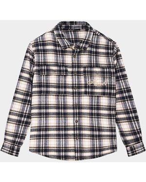 Ksubi Apos;S Signed Rosebowl Check Logo Flannel Button-Down Shirt - White