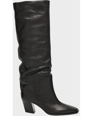 Jimmy Choo Hart 60 Leather Knee-High Boots - Black