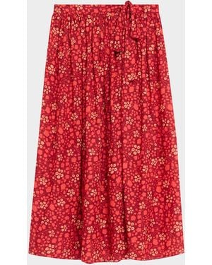 Ulla Johnson Suri Midi Skirt Coverup - Red