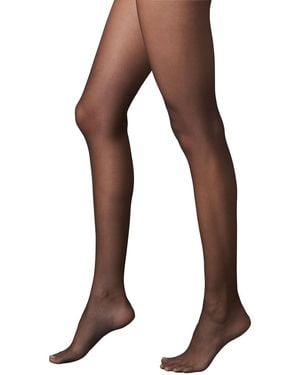 Wolford Luxe 9 Transparent Tights - Brown