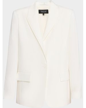 Toccin Willa Boyfriend Blazer - White