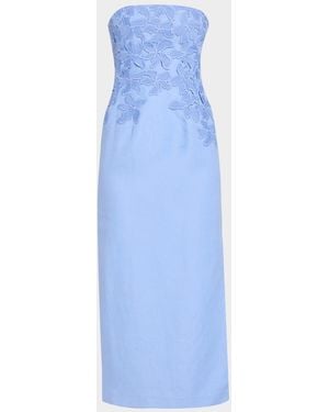 Significant Other Idette Strapless Midi Dress - Blue