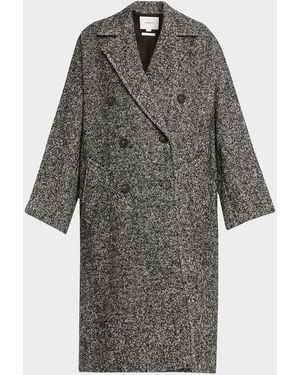Vince Double-Breasted Overcoat - Gray