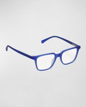 Eyebobs C Suite Square Acetate Reader Glasses - Blue