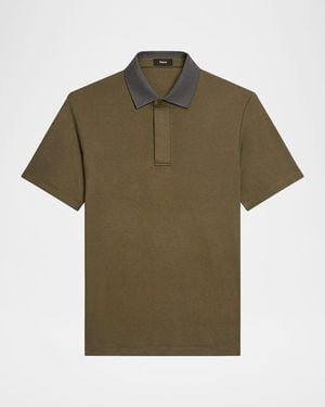 Theory Anemone Kayser Jersey Polo Shirt - Green
