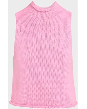 SABLYN Giada Roll-Neck Sweater Vest - Pink