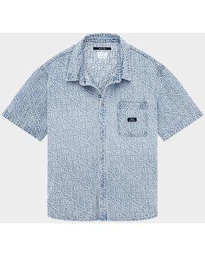 Ksubi Boxer Shirt Tile Short-Sleeve Shirt - Blue