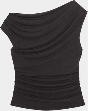Rails Dominic Gathered Jersey Top - Black