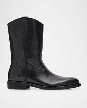 Golden Goose Leather Biker Boots - Black