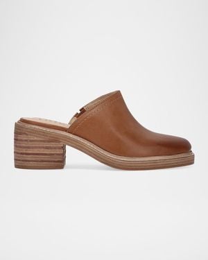 Frye 65Mm Kate Leather Mules - Brown