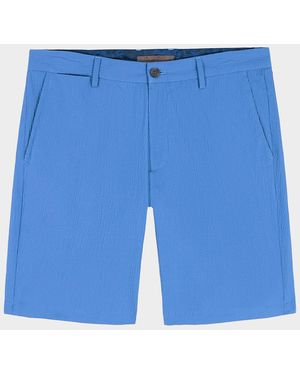Robert Graham Apos;S Thresher Seersucker Flat-Front Shorts - Blue