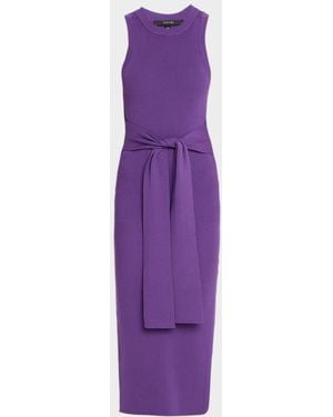 Toccin Piper Racerback Tie-Front Midi Dress - Purple