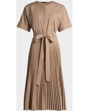 Kobi Halperin Loretta Cotton-Blend Tie-Waist Shirtdress - Natural