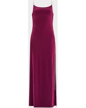 Hervé Léger The Aviva Cowl-Neck Gown - Purple