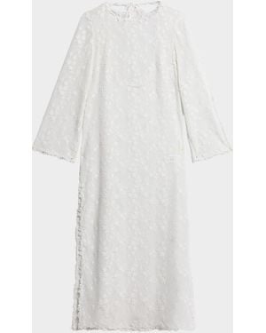 Kobi Halperin London Floral Lace Coverup Dress - White