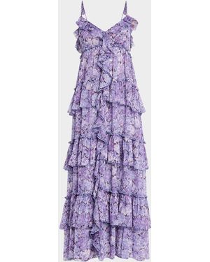 Painted Hydrangea Fadrid Dress