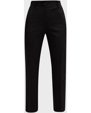JOSEPH Coleman Cropped High-Rise Gabardine Pants - Black