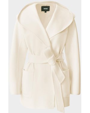 Mackage Paya Double-Face Wool Wrap Coat - Natural