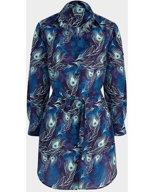 Vilebrequin Eyes Of The Wind Cotton-Silk Shirtdress - Blue