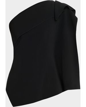 FFORME Lavinia Asymmetric Sleeveless Blouse - Black