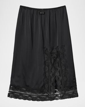 Marc Jacobs Satin Slip Skirt - Black