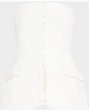 Sans Faff Marais Strapless Button Top - White
