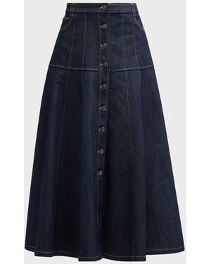 Cinq À Sept Veena Denim Midi Skirt - Blue