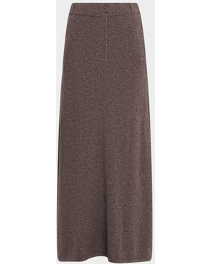 NAADAM Cashmino Straight Maxi Skirt - Brown