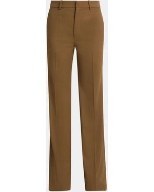 Chloé Virgin Wool Straight-Leg Pants - Natural