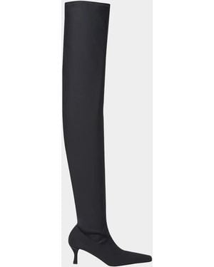 Proenza Schouler 60Mm Trap Leather Over-The-Knee Boots - Blue