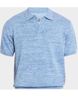 Robert Graham Apos;S Raydon Johnny Collar Polo Sweater - Blue
