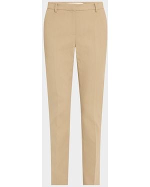 Lafayette 148 New York Manhattan Cotton Twill Cigarette Pants - Natural