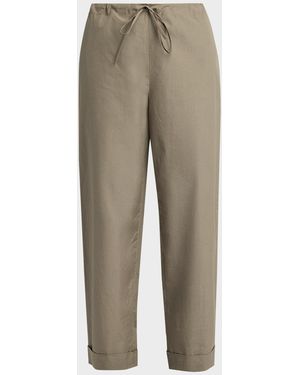 The Row Delano Straight-Leg Cotton Poplin Pants - Natural