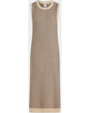 Varley Sadia Stitch-Knit Midi-Dress - Natural