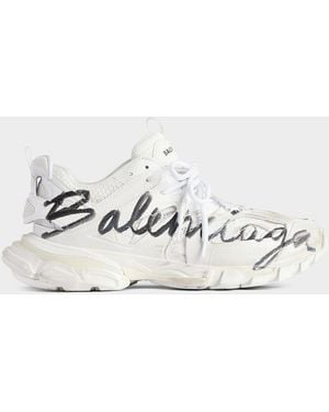 Balenciaga Track Signature Sneakers - Natural