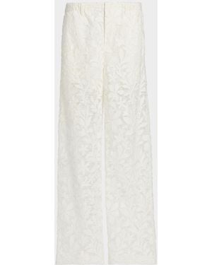 Jonathan Simkhai Braylen Cotton Lace Carpenter Pants - White
